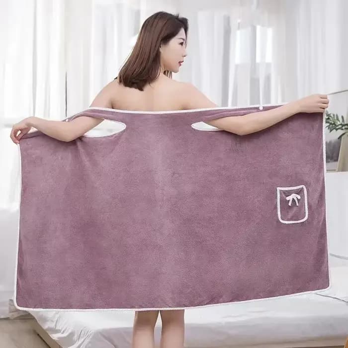 Femmes serviettes de bain douche épaissi peignoir filles portable 145*80 CM séchage rapide bain plage Spa peignoirs femmes serviette de bain