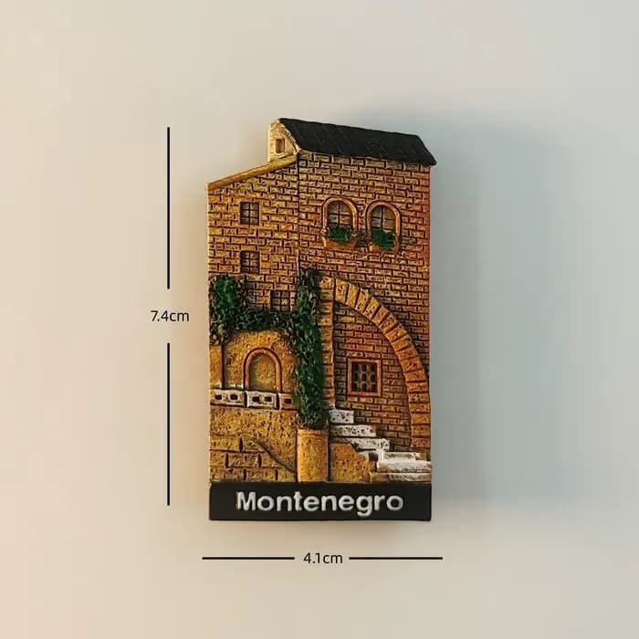 Aimants de réfrigérateur 3D Montenegro, souvenirs d'Europe, artisanat en résine, collection d'autocollants aimants pour réfrigérateur, cadeau, décoration de la maison