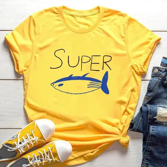 T-Shirt poisson thon Super Tuna Jin chemise Jin Kpop T-Shirt poisson graphique T-Shirt manches courtes hauts Fans cadeau vêtements esthétiques
