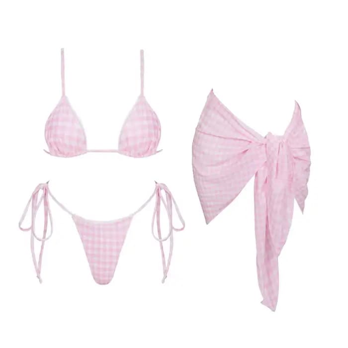 Ensemble de bikini sexy 2026 taille haute imprimé doré pour femme