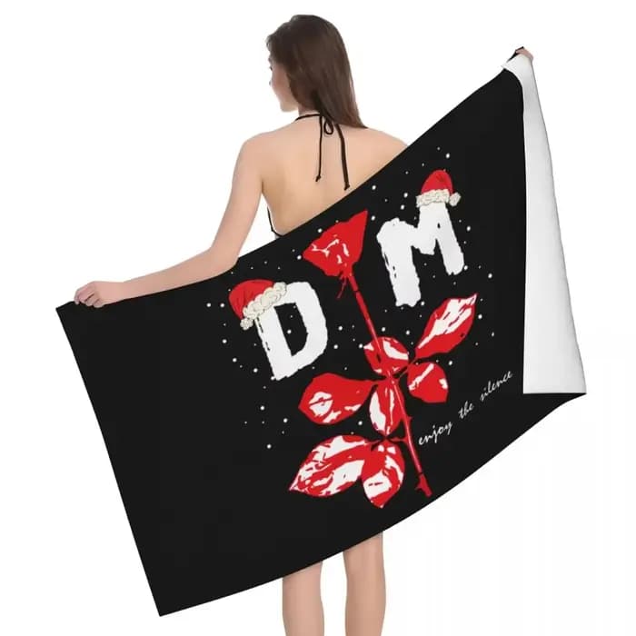 Depeche-Serviette de plage en microcarence super douce