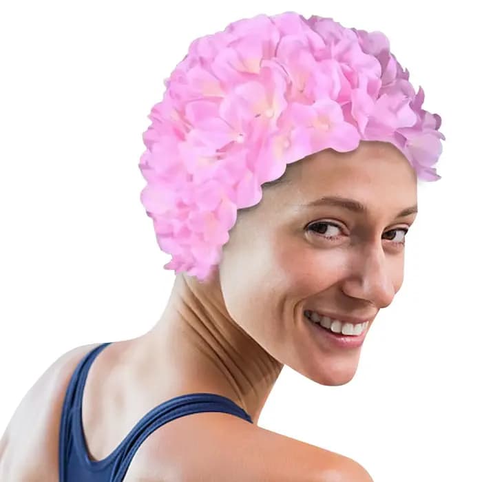 Bonnet de bain 3D à fleurs