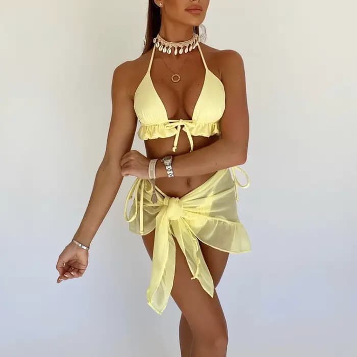 Maillot de bain à lacets pour femmes