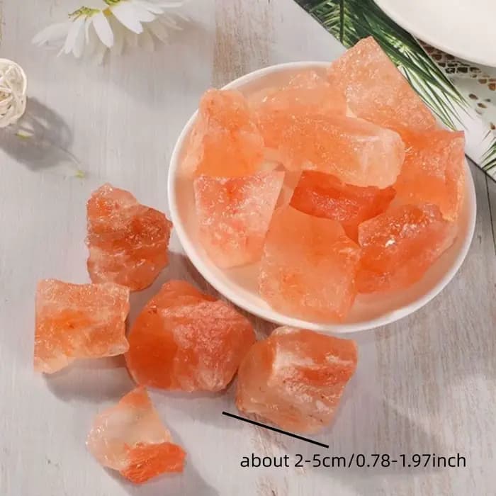 40g/120g/240g pierre brute de sel d'orange naturel de l'himalaya, Quartz irrégulier de sel d'orange naturel, pierre de sel d'orange décor à la maison, cadeau