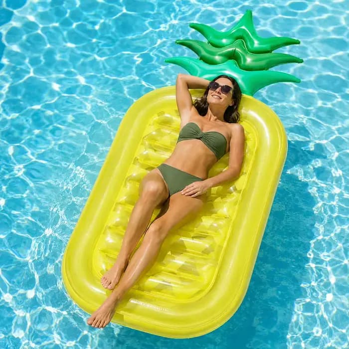 Bouée gonflable géante en forme d'ananas pour piscine, plage, été, pour adultes, idéale pour les fêtes aquatiques