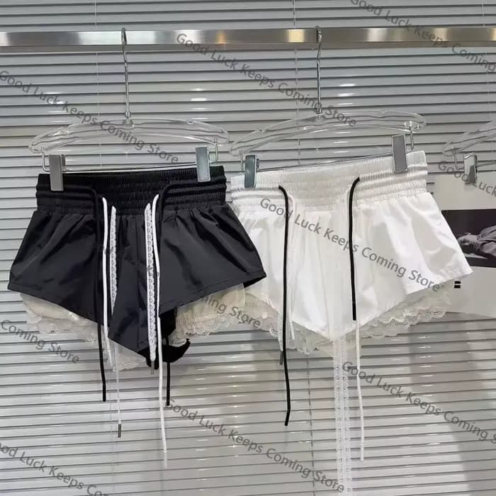 Short femme été 2025 nouveau blanc mode coréenne Harajuku ballon jupe courte