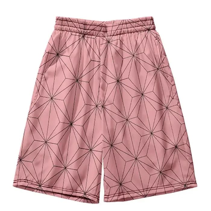 Short de Plage à Motifs Géométriques Simples, Tendance Streetwear, Imprimé en 3D, Short de Planche d'Été, Décontracté, Pantalon Hawaïen de Vacances