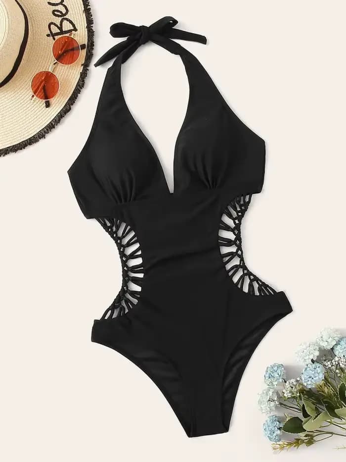 Maillot de bain une pièce croisé