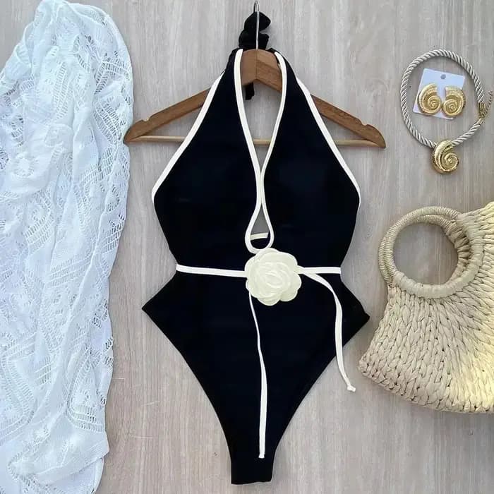 Maillot de bain une pièce fleuri nouveau licou maillot de bain bandeau femmes maillot de bain maillots de bain Monokini femme maillots de bain