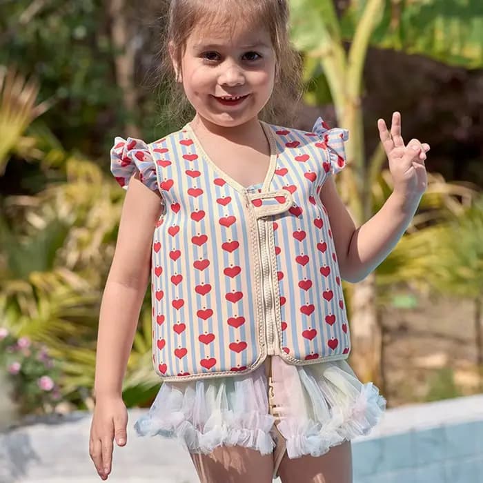 Printemps et été nouveau maillot de bain pour bébé gilet de protection solaire unisexe enfants aide à la natation vêtements de flottabilité