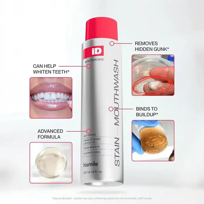 Bain de bouche éclaircissant 237 ml – Élimine la plaque dentaire, sans alcool, rafraîchissant, menthe, soin buccal, liquide blanchissant pour les taches dentaires