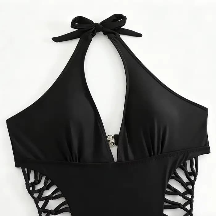 Maillot de bain une pièce en résille fait main pour femme
