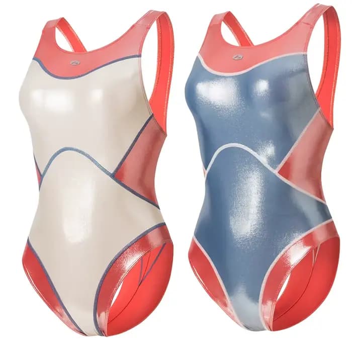 LEOHEX Lycra compétition maillot de bain une pièce body japonais brillant pour la natation et le fitness surf plongée