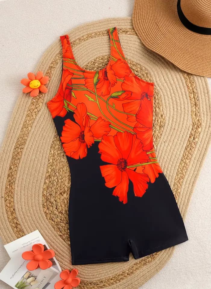 Maillot de bain une pièce imprimé sportif 2026 pour femme