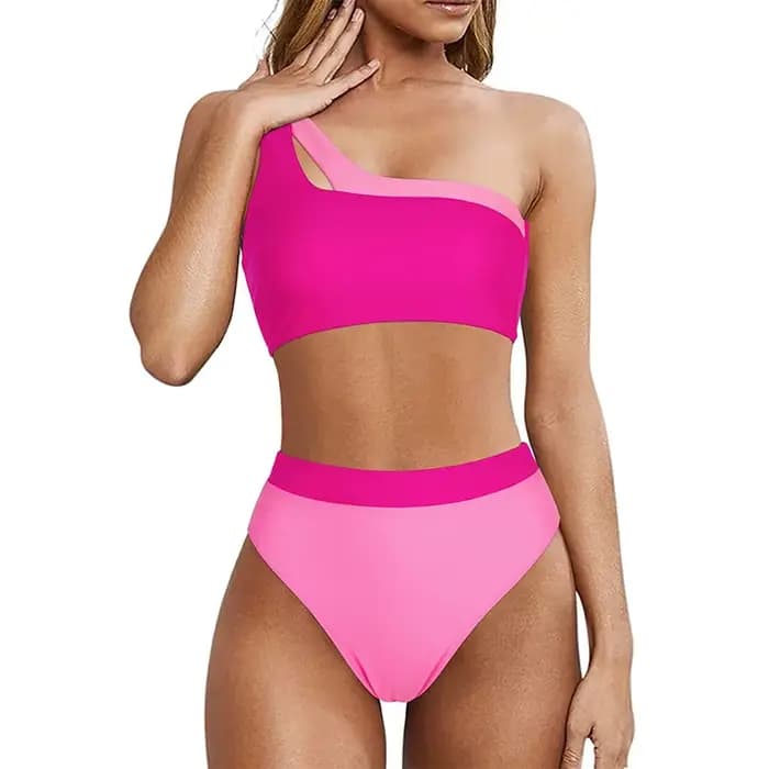 Bikini 2023 femmes taille haute maillot de bain Sexy une épaule maillots