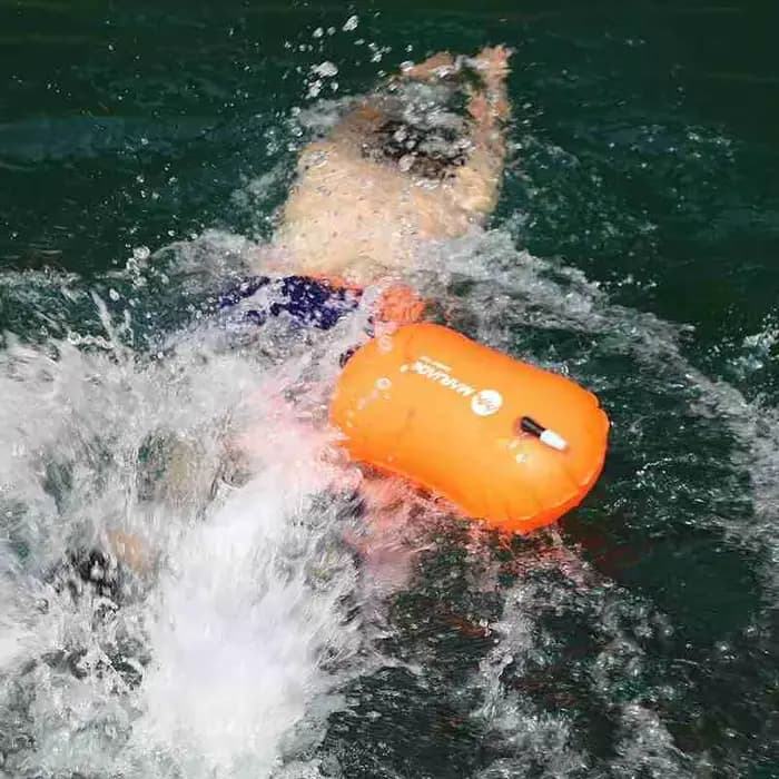 Bouée de piscine flotteurs de remorquage gonflable bouée de natation de sauvetage sac de séchage d'air gonflé en PVC sac de dérive accessoire de piscine eau libre