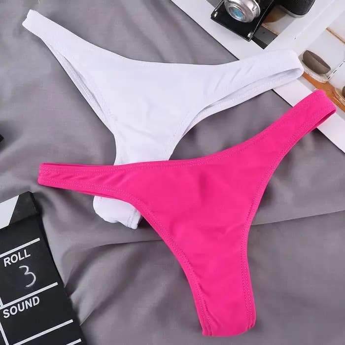 Maillots de bain femmes slips bas de Bikini cravates latérales string brésilien maillot de bain coupe classique bas Biquini nager court dames maillot de bain