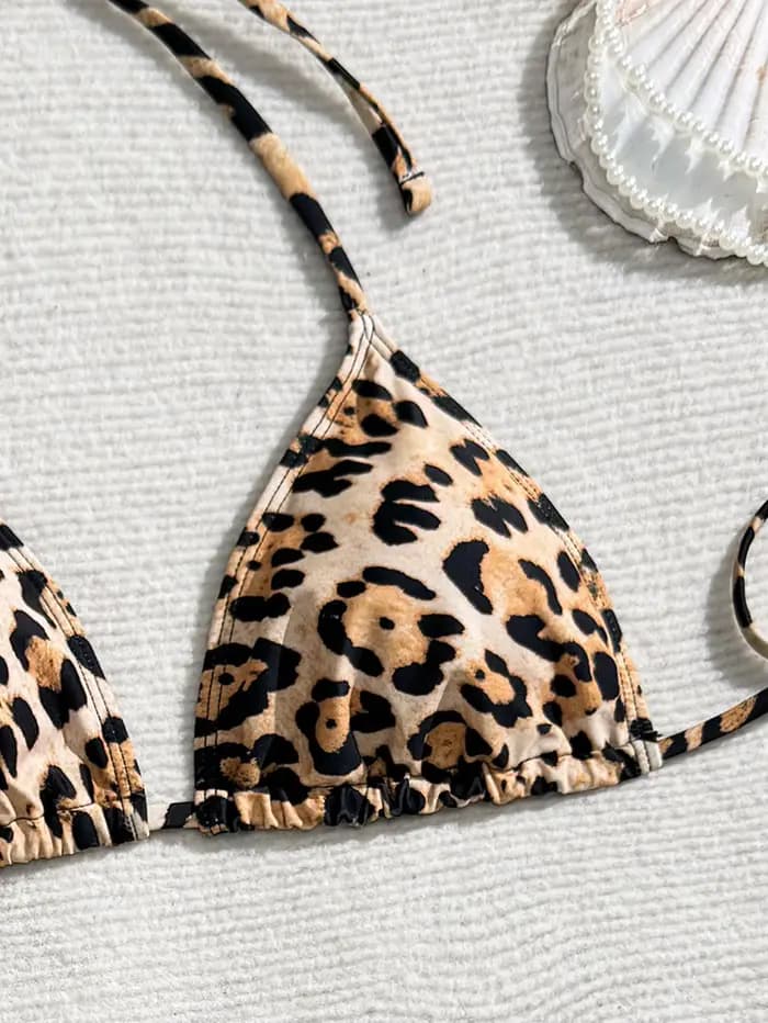 Maillot de bain sexy imprimé léopard pour femmes