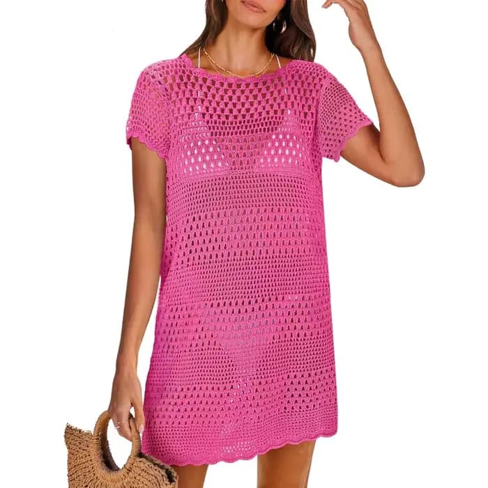 Robe de plage en crochet pour femme 2026