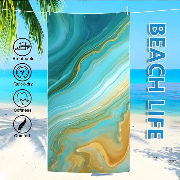 Serviette de plage en microfibre