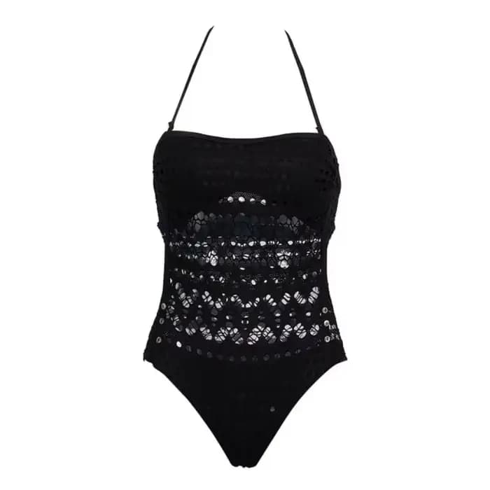 Maillot de bain une pièce noir, grande taille 3XL, sexy, amissié, batterie solide, monokini, pour femmes, vêtements d'été, pour la plage, 2023