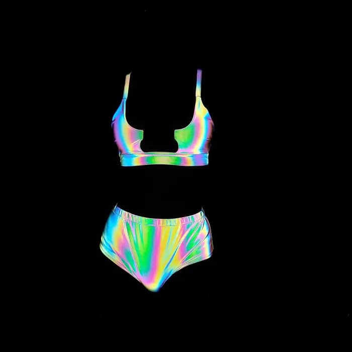 Ensembles de bikini de coulée de documents arc-en-ciel pour femmes