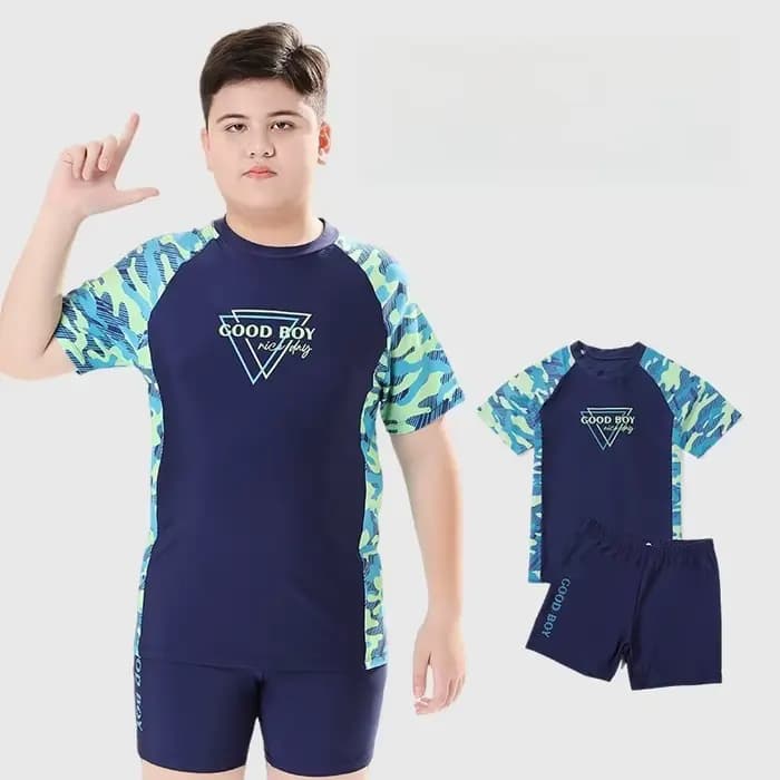 Maillot de bain deux pièces pour garçons, collection été 2026, short de bain à séchage rapide, protection solaire, confortable, ensemble de natation pour enfants