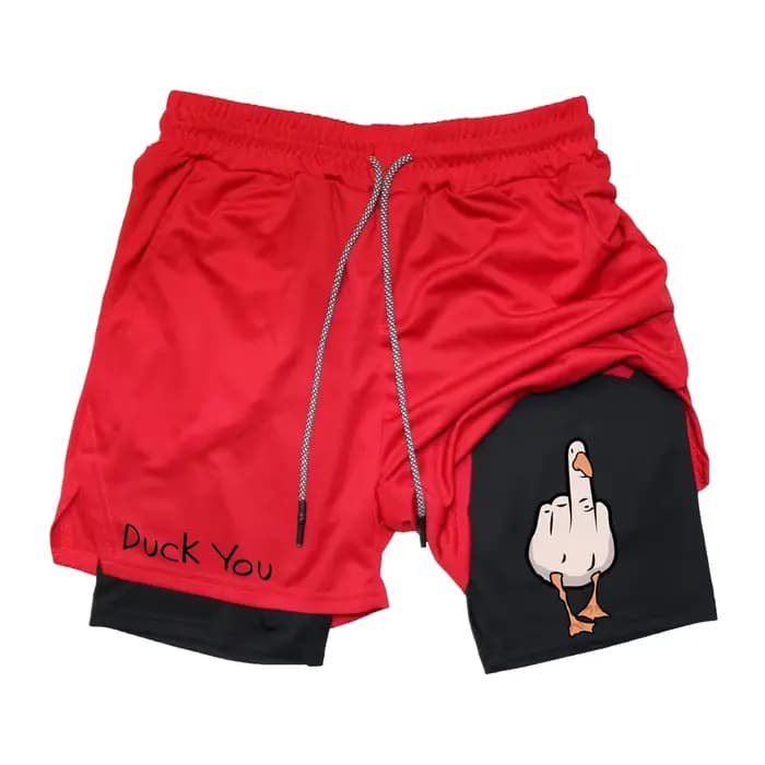 Short d'été imprimé canard de dessin animé pour hommes