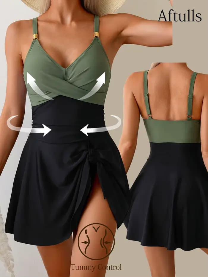 Maillot de bain une pièce sexy pour femme avec dos croisé et bretelles ajustables