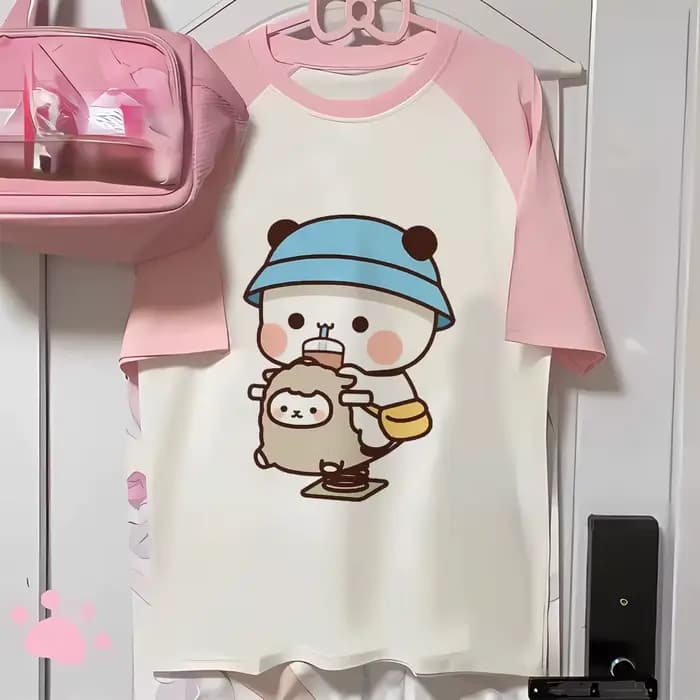 Bubu Dudu t-shirt fille Pastel respirant rétro Punk chemise colorée femmes Pastel hip hop Grunge harajuku