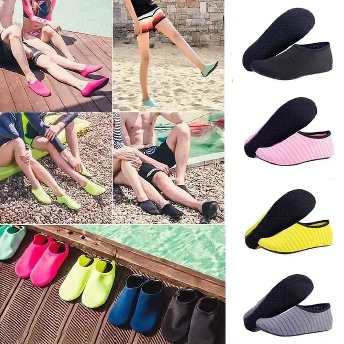 1 paire de nouvelles chaussures d'eau unisexes, légères, semelle en caoutchouc, chaussettes de natation antidérapantes pour la natation, la plongée et la plage