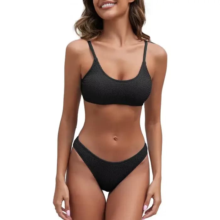 Ensembles de bikinis côtelés pour femmes