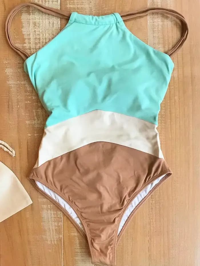Maillot de bain une pièce en Patchwork