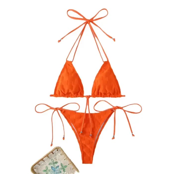 Nouveau Style Bikinis ensemble Sexy solide Plaid Bikini maillot de bain Push Up
