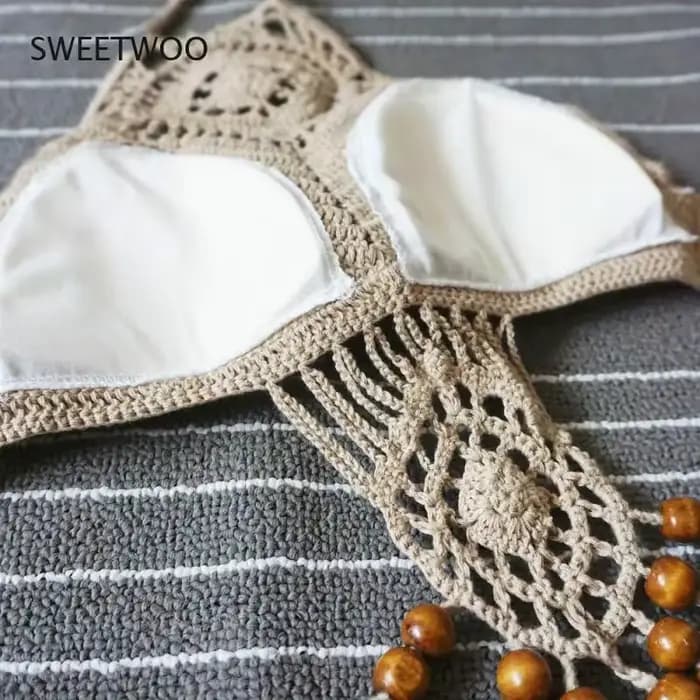 Maillot de bain crochet style bohème