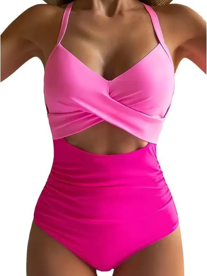 Léopard une pièce maillot de bain 2024 nouveau licou Push Up maillots