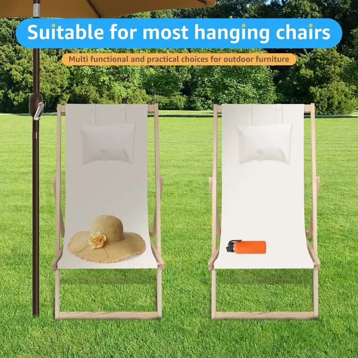 Tissu de remplacement pour chaise de plage pliable, toile de remplacement avec oreiller, tissu Durable et résistant à l'usure pour chaises longues