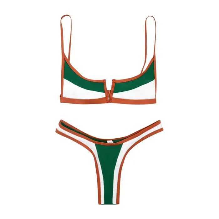 Maillot de bain sexy noir et blanc pour femme, design bikini
