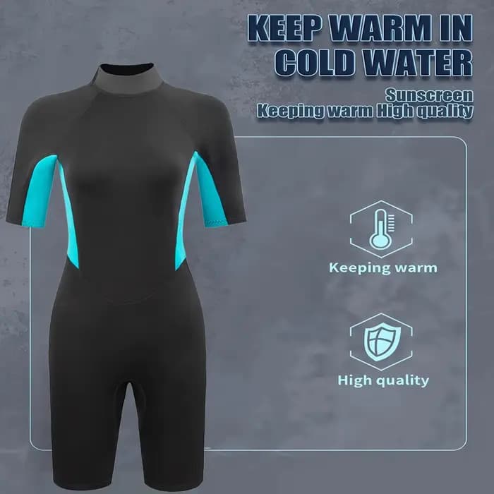 Shorty combinaison femmes 3mm néoprène une pièce Sport maillots de bain dos fermeture éclair