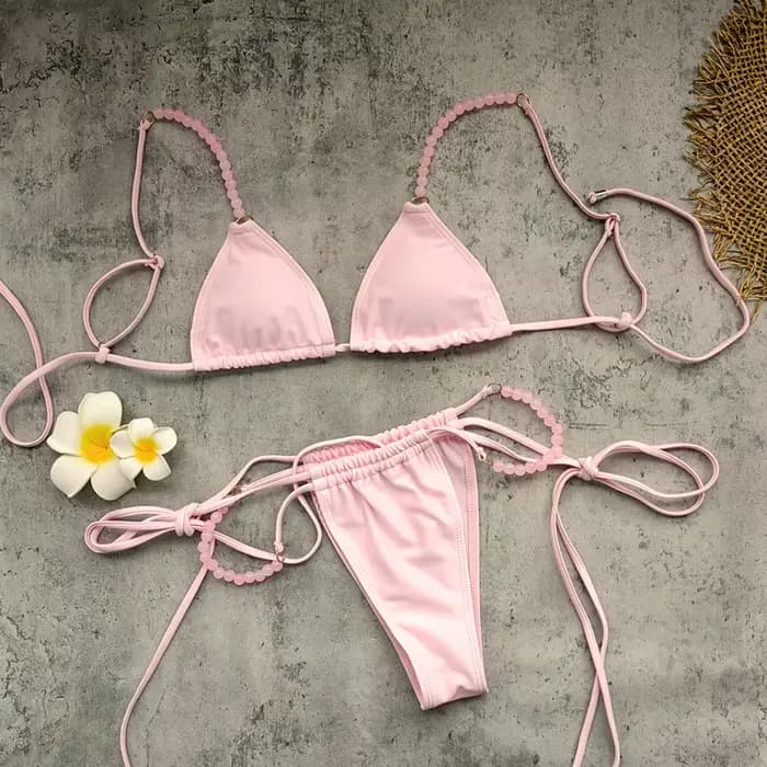 Maillot de bain Sexy col en V Bikini licou maillots
