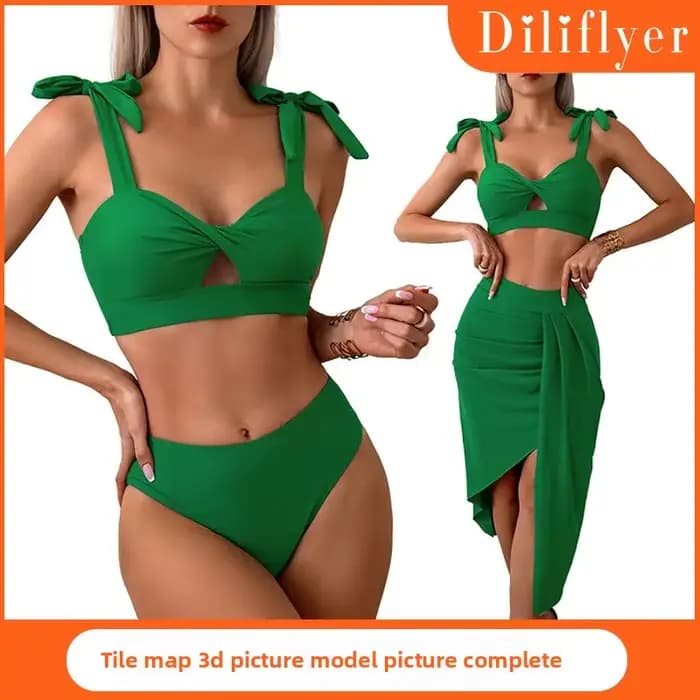 Offre spéciale de la saison nouveau maillot de bain en Nylon pour femmes ensemble trois pièces