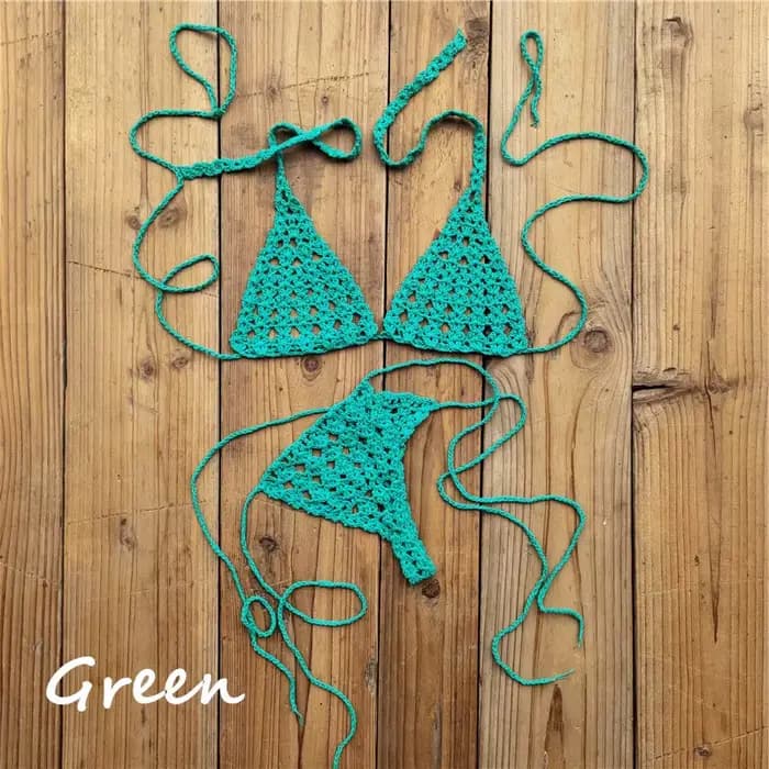 Mini ensemble de Bikini au Crochet fait à la main pour femmes, Micro Bikini Sexy de styliste, maillot de bain pour plage, Spa, bain de soleil, ajustement extrême