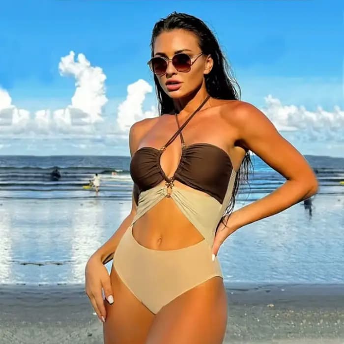 Maillot de bain une pièce pour femme 2026 avec jupe
