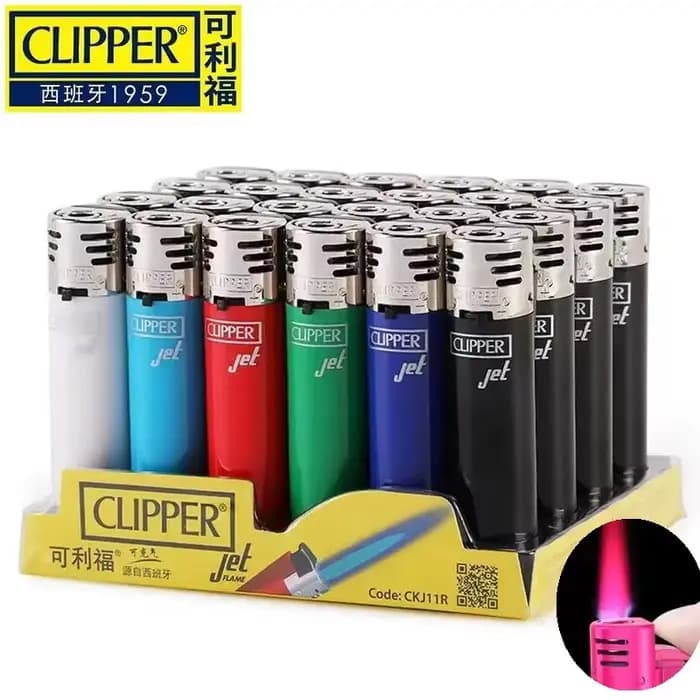 Clipper Briquet Butane Briquet Gonflable Allumage Électrique Coupe-Vent Briquet Rose Jet Flamme Fumer Gadget Très Cool Cadeau Pour Hommes