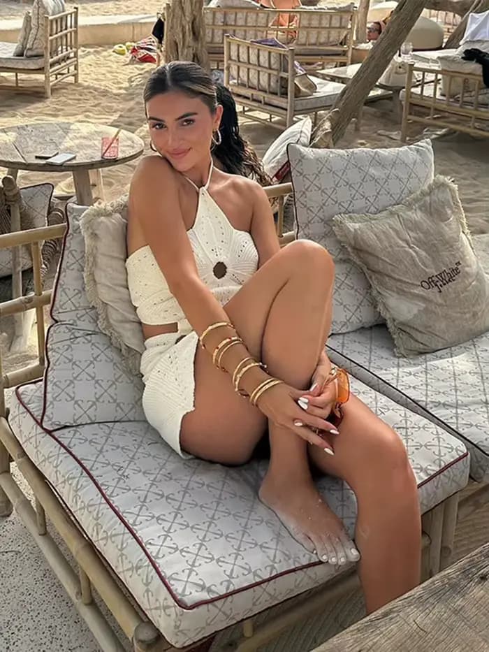 Mini robe de plage dos nu pour femme, robe courte, mince, sexy, dos nu, couleur unie, avec pétales irréguliers