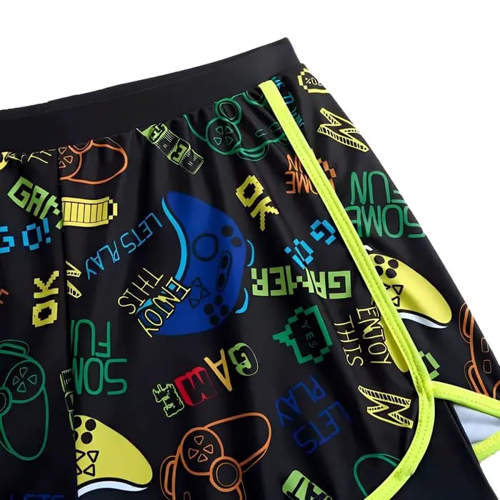 Maillot de bain deux pièces pour garçons 2026 avec short imprimé