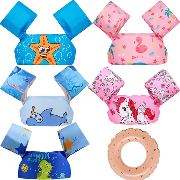 Accessoire de piscine : Gilet de natation d'apprentissage et brassards de flottabilité en mousse, meilleurs que les bouées gonflables