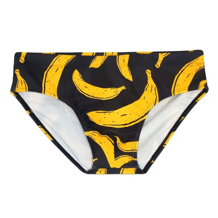Slip de bain blanc imprimé pour homme