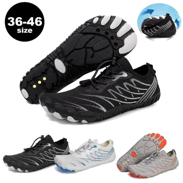 Aqua Shoes Chaussures de mise à la terre avec chaussures de mise à la terre en cuivre Chaussures d'eau unisexes à séchage rapide Chaussures légères pieds nus pour les sports nautiques