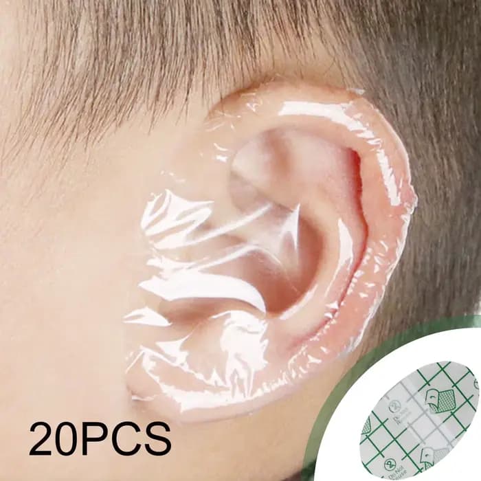 20 patchs d'oreille imperméables |   Cache-oreilles de bain pour bébé pour nager, douche et laver les cheveux, prévenir l'infection de l'eau
